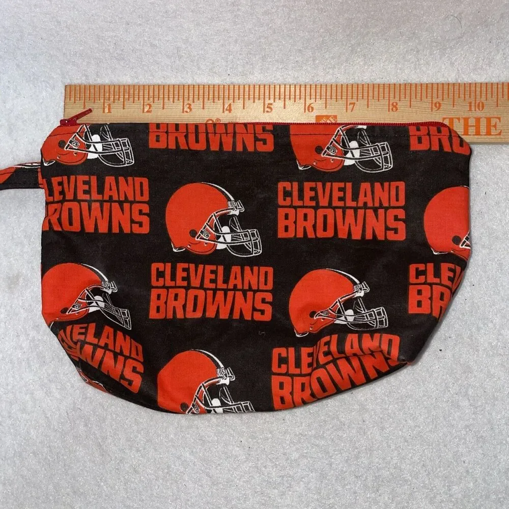 Cleveland Browns Football Sports Team Pouches Coin/Makeup/Travel/Pen Cases